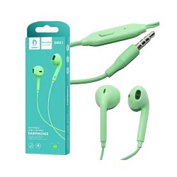 FONES DE OUVIDO DE CONTROLE DE FIO DENMAN DR01 VERDE FONES DE OUVIDO DE CONTROLE DE FIO DENMAN DR01 VERDE